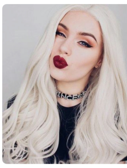 White Blonde Beauty Lace Front Wig